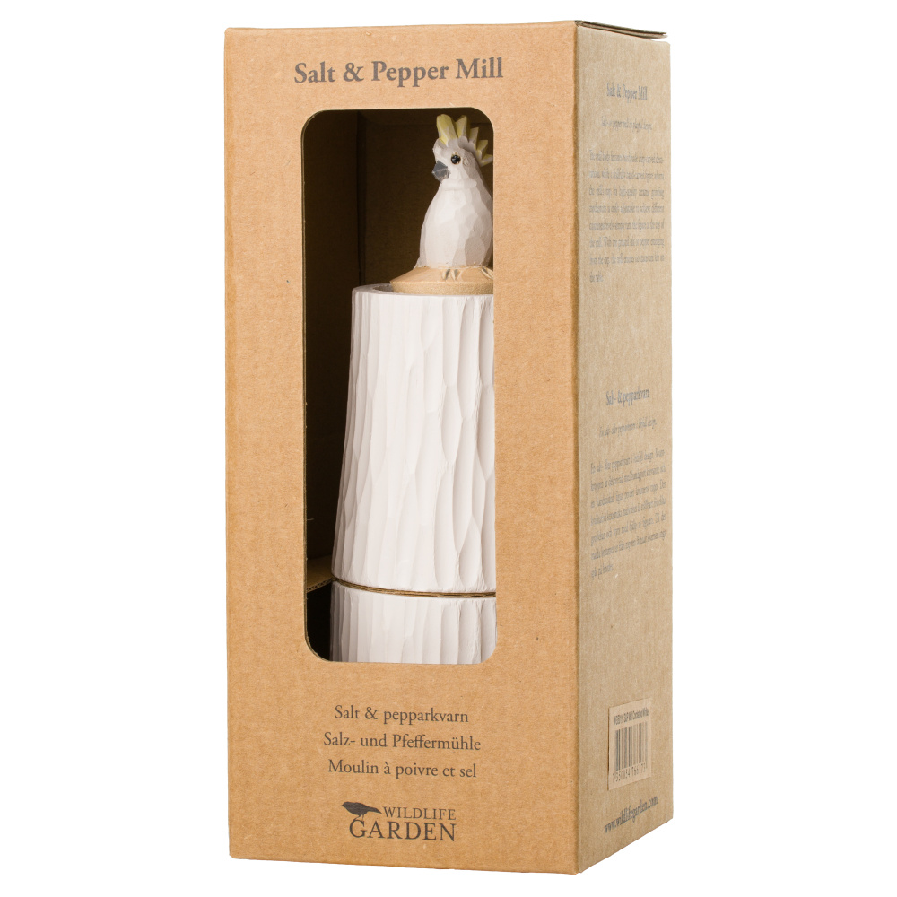 Wildlife Garden salt and pepper mill - Cockatoo, white - Image 8
