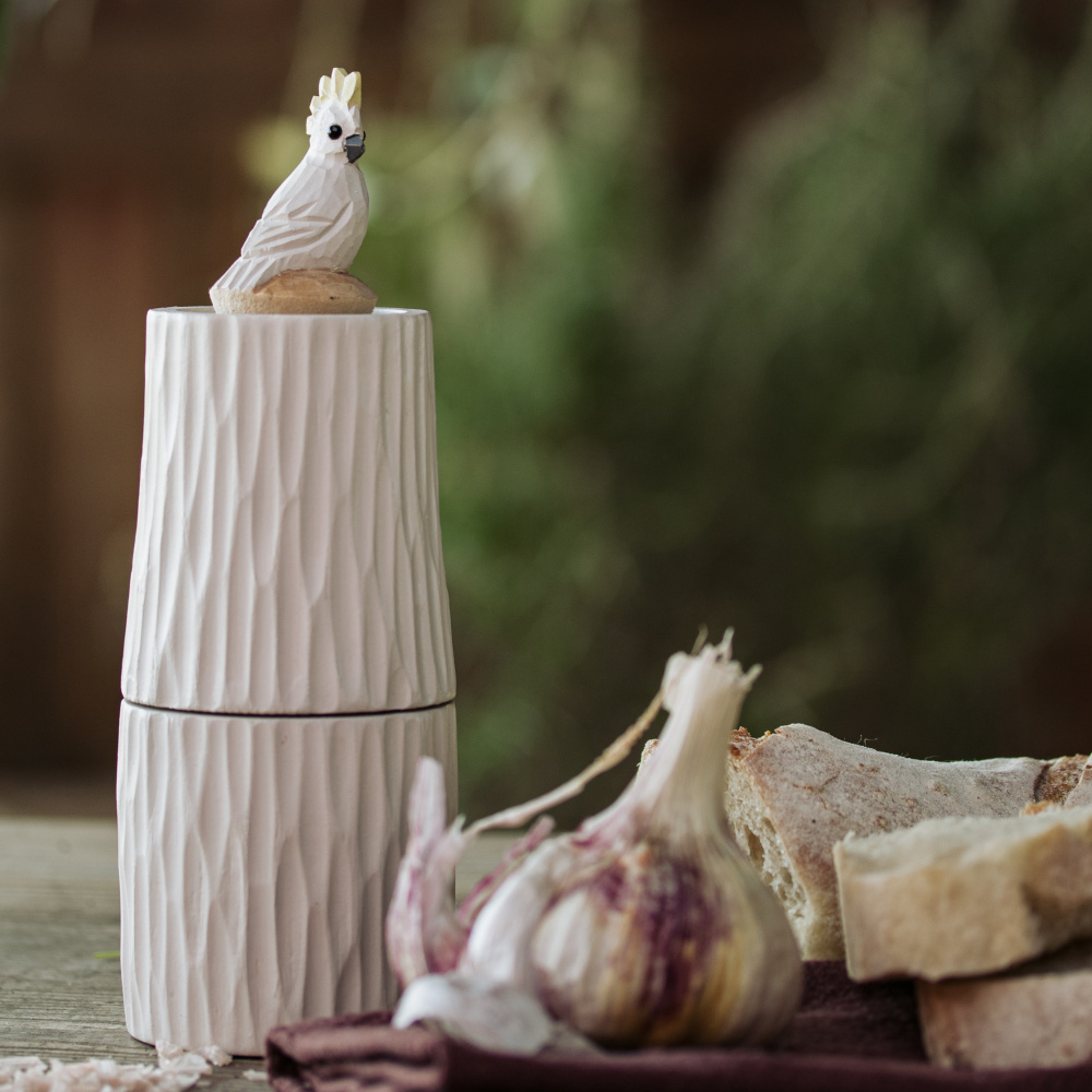 Wildlife Garden salt and pepper mill - Cockatoo, white - Image 3