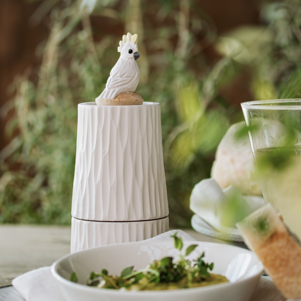 Wildlife Garden salt and pepper mill - Cockatoo, white - Image 4