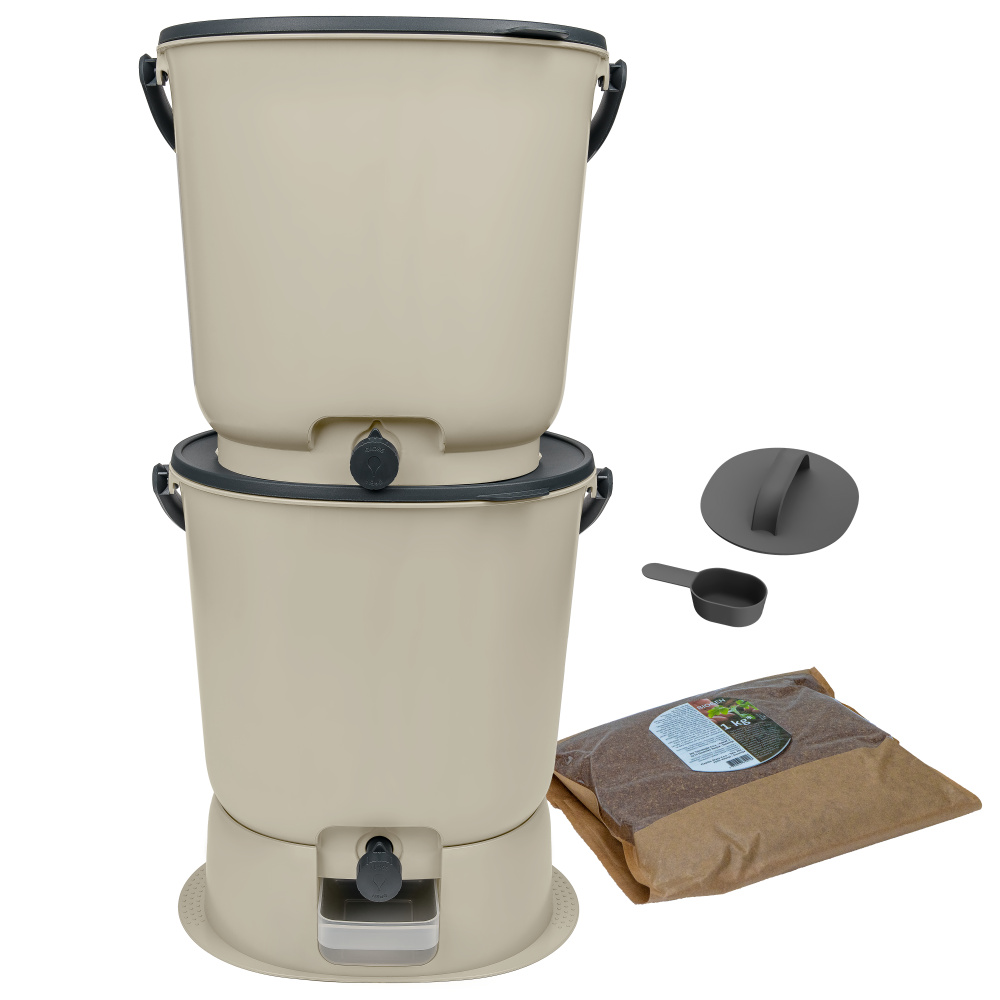 Bokashi Essential compost bin set - Cream - Image 2