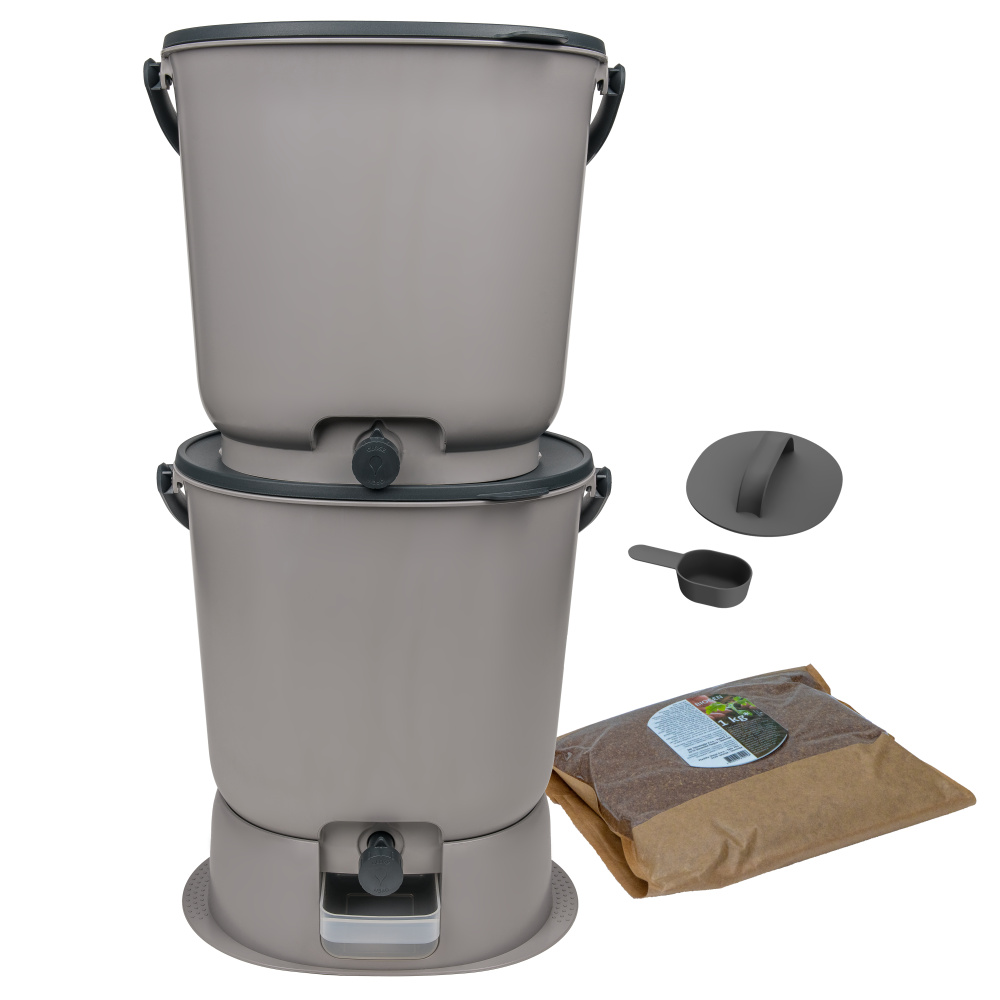Bokashi Essential compost bin set - Grey - Image 3