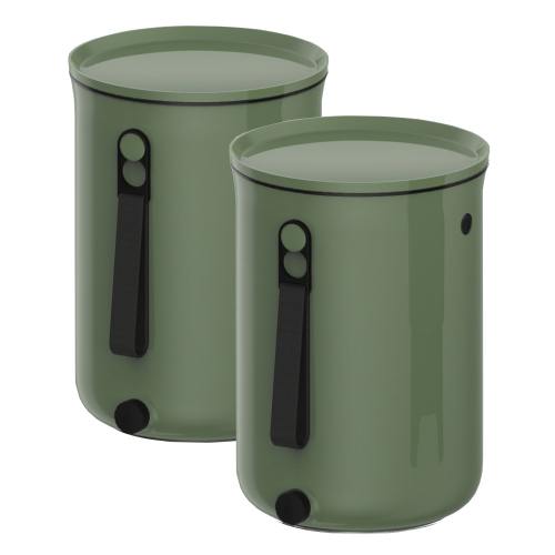 Bokashi Organko 2 Kompostbehälter-Set - Olivgrün