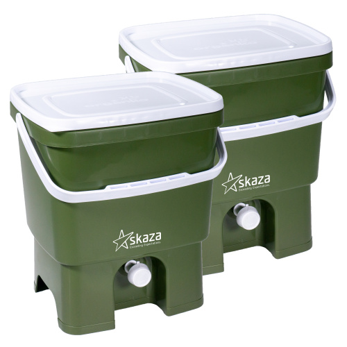 Bokashi Organko 1 Kompostbehälter-Set - Olive/Weiß