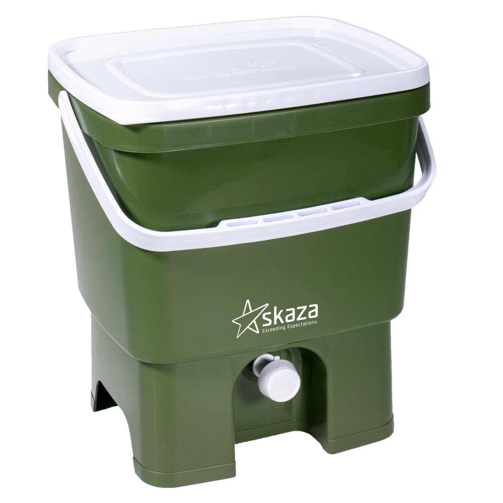 Bokashi Organko 1 Compost Bin Set - Olive/White - Image 7