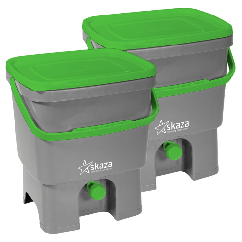 Bokashi Organko 1 Kompostbehälter-Set - Grau/Grün