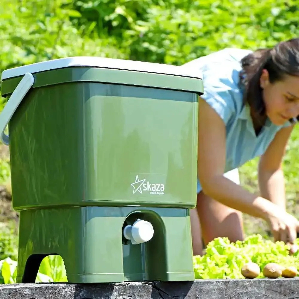 Bokashi Organko 1 compostbakset - Olijf/Wit - Afbeelding 6