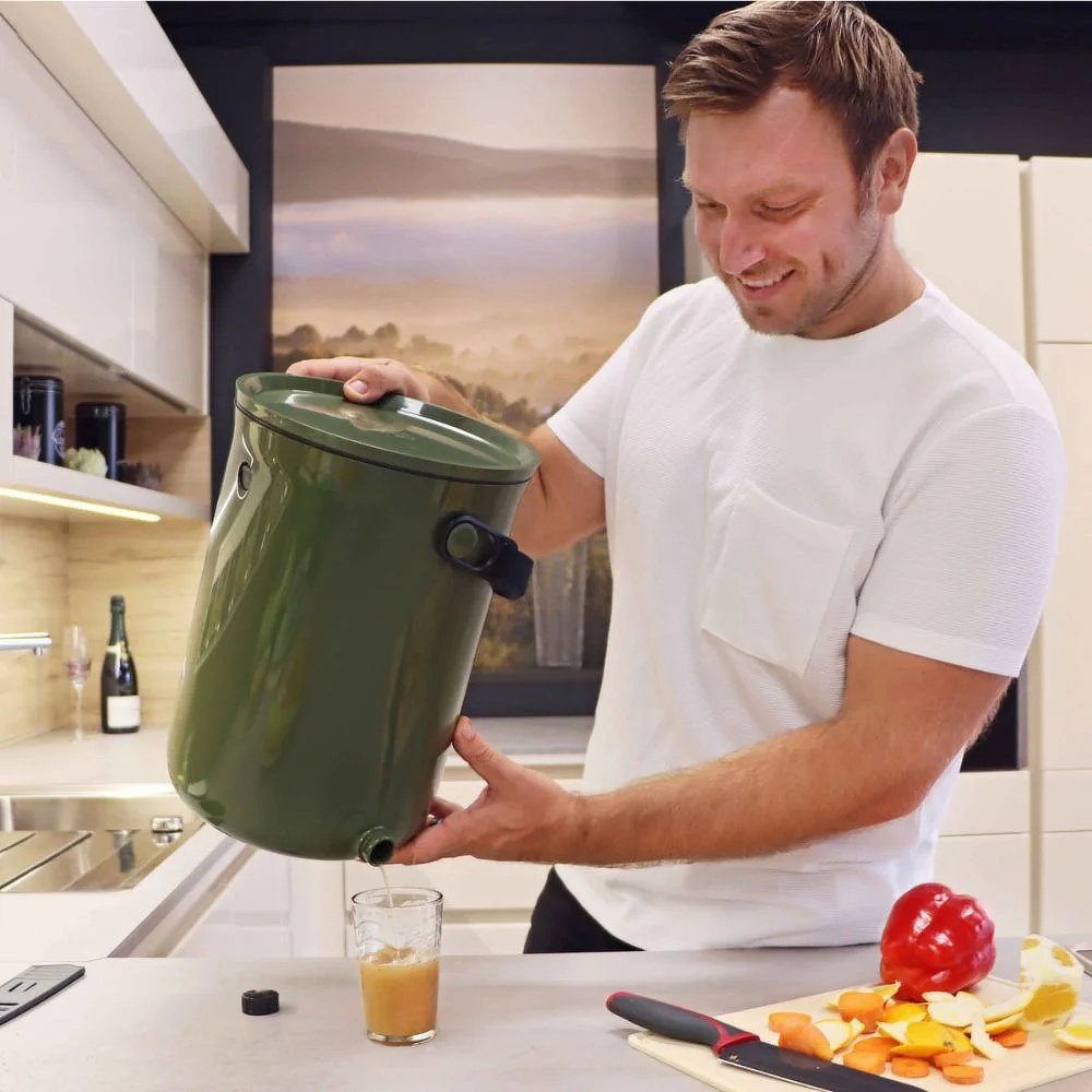 Bokashi Organko 2 kompostbehållarset - Oliv - Bild 5