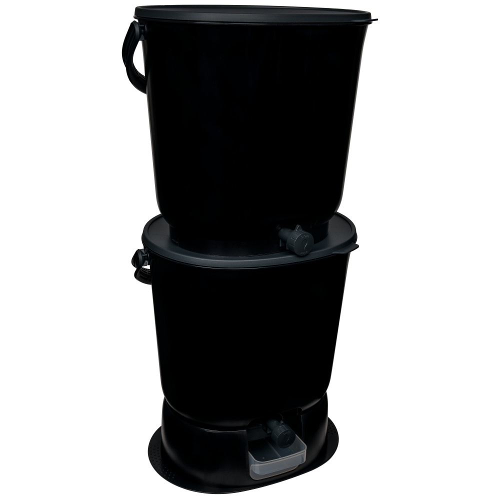 Bokashi Essential Kompostbehälter-Set - Schwarz