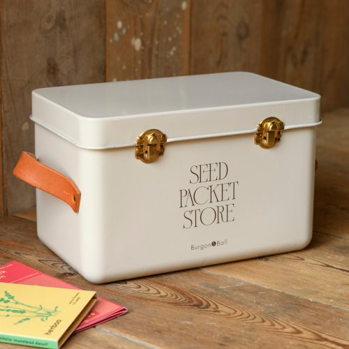 Burgon & Ball Samenaufbewahrungsbox aus Metall - Beige