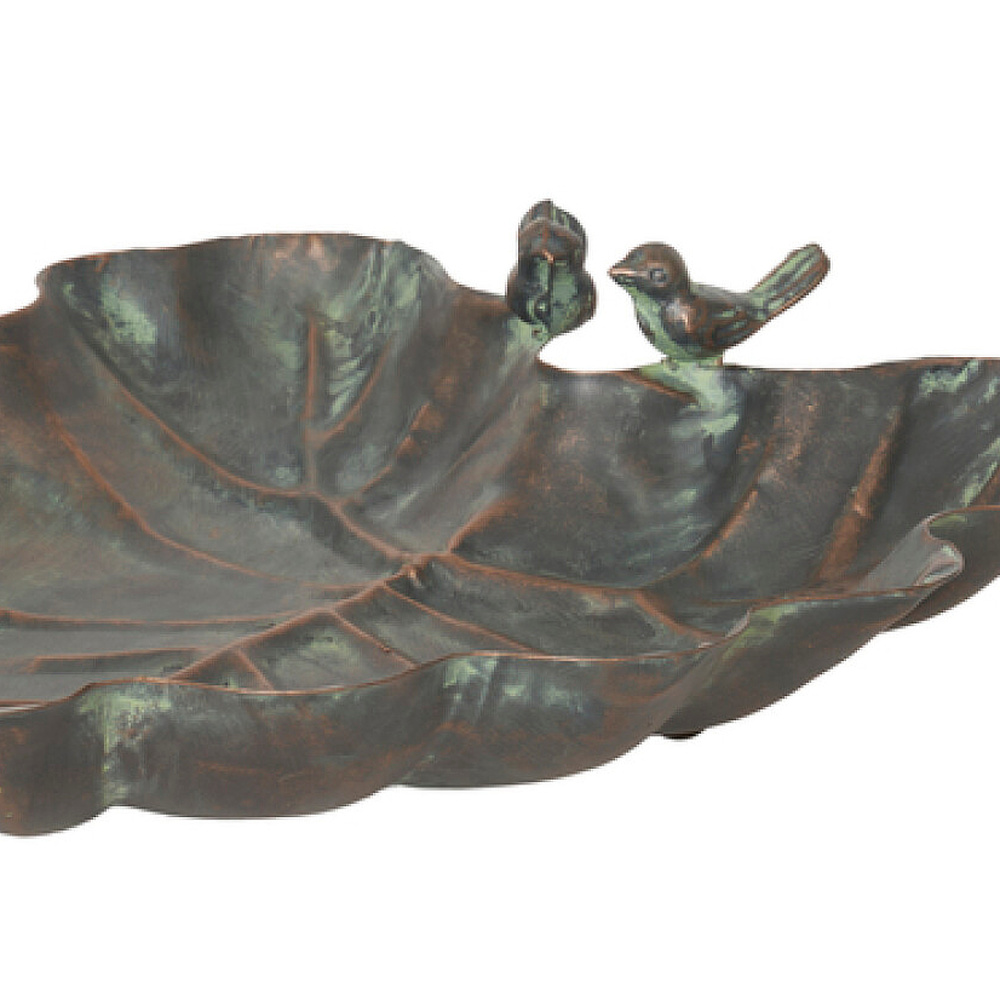 Lauvring cast iron bird bath - Leaf - Image 2