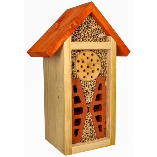 MKW Insektenhotel aus Holz und Ziegelsteinen