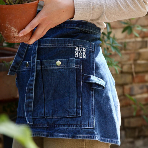ELDgarden trädgårdsförkläde i denim - kort