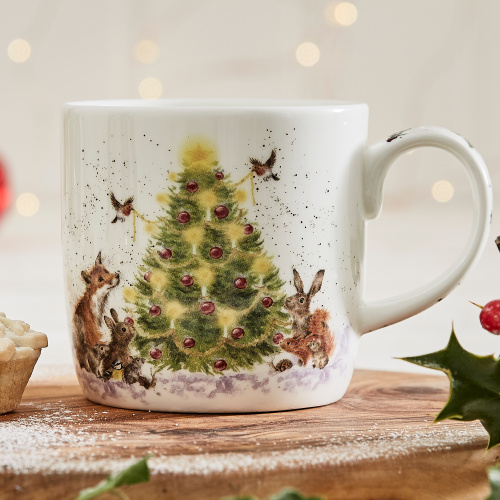Wrendale Becher - Weihnachtsbaum