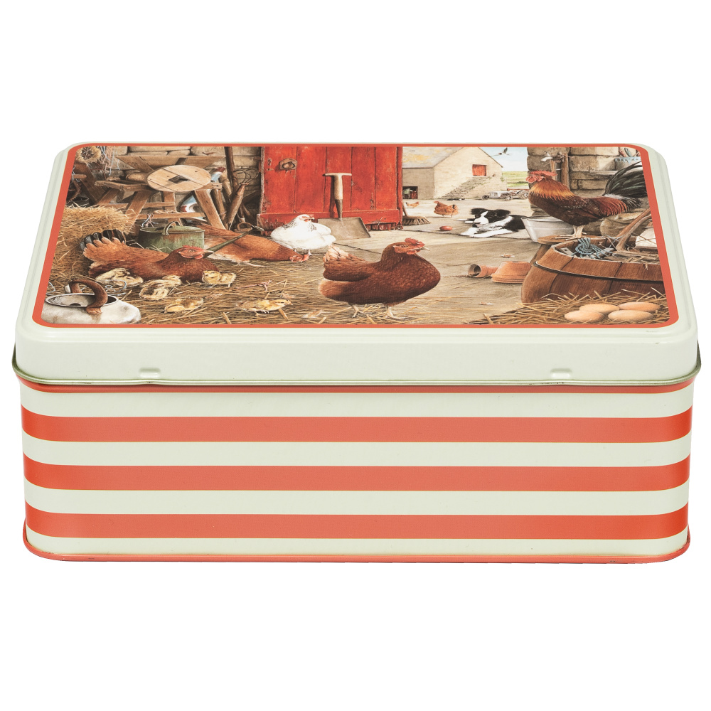 Elite Tins Storage Tin - Chickens on the Farm - Image 2