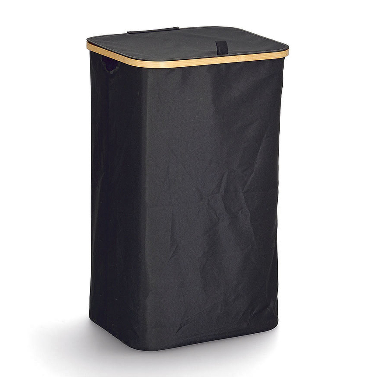 Zeller laundry basket with carry bag - Black | Hokus Krokus