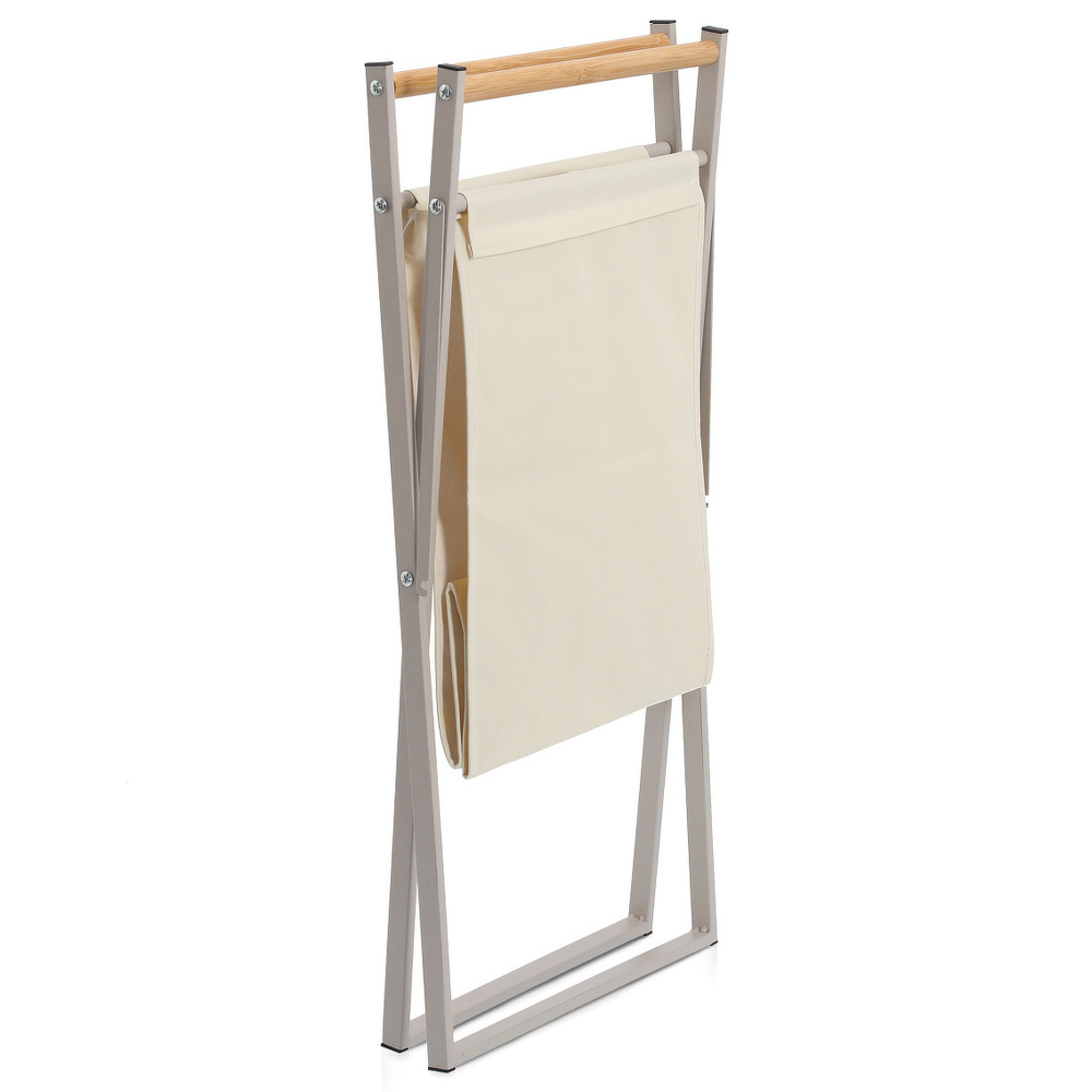 Zeller wasmand van metaal - grijs-beige - Afbeelding 5