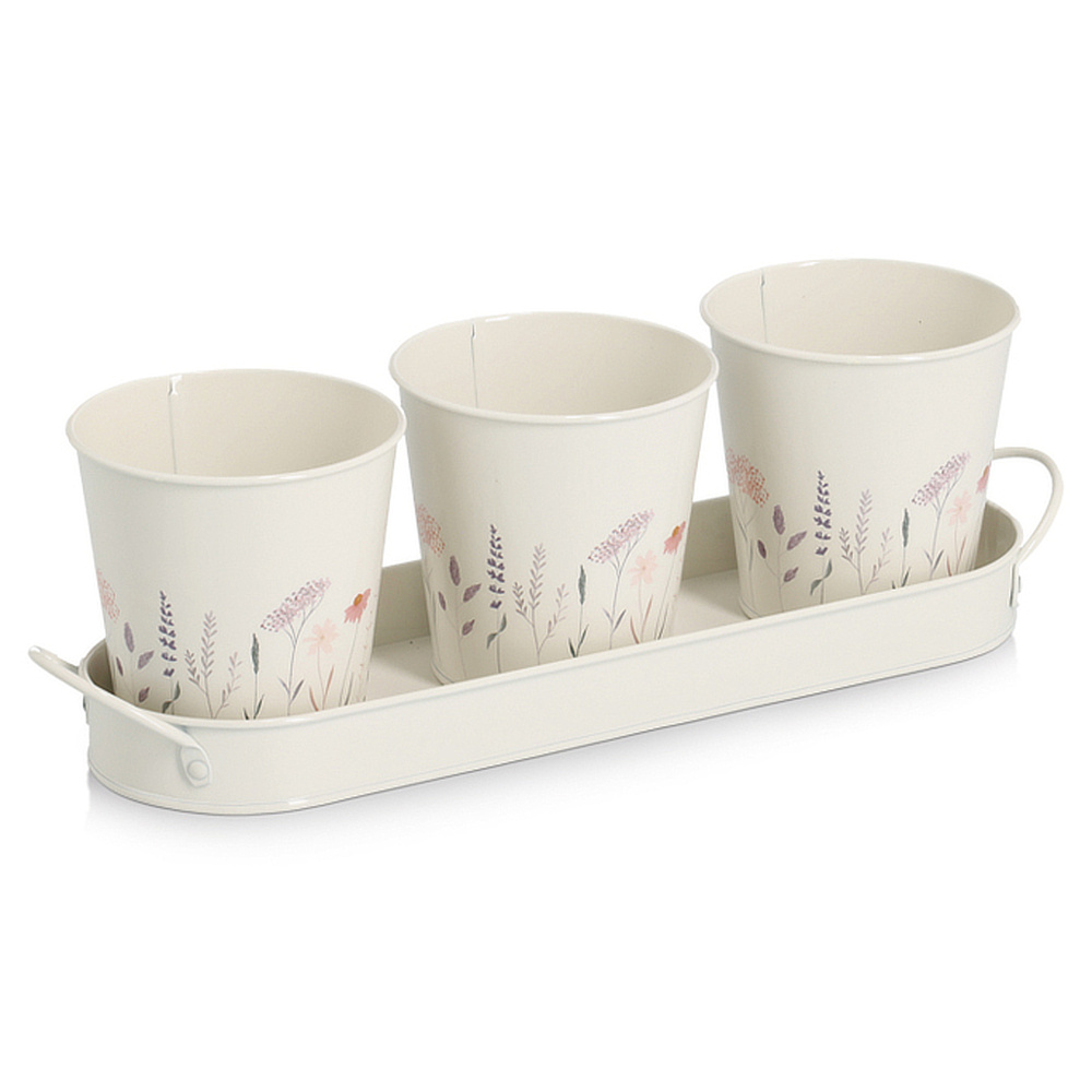 Zeller flower pot set with flowers - Image 3