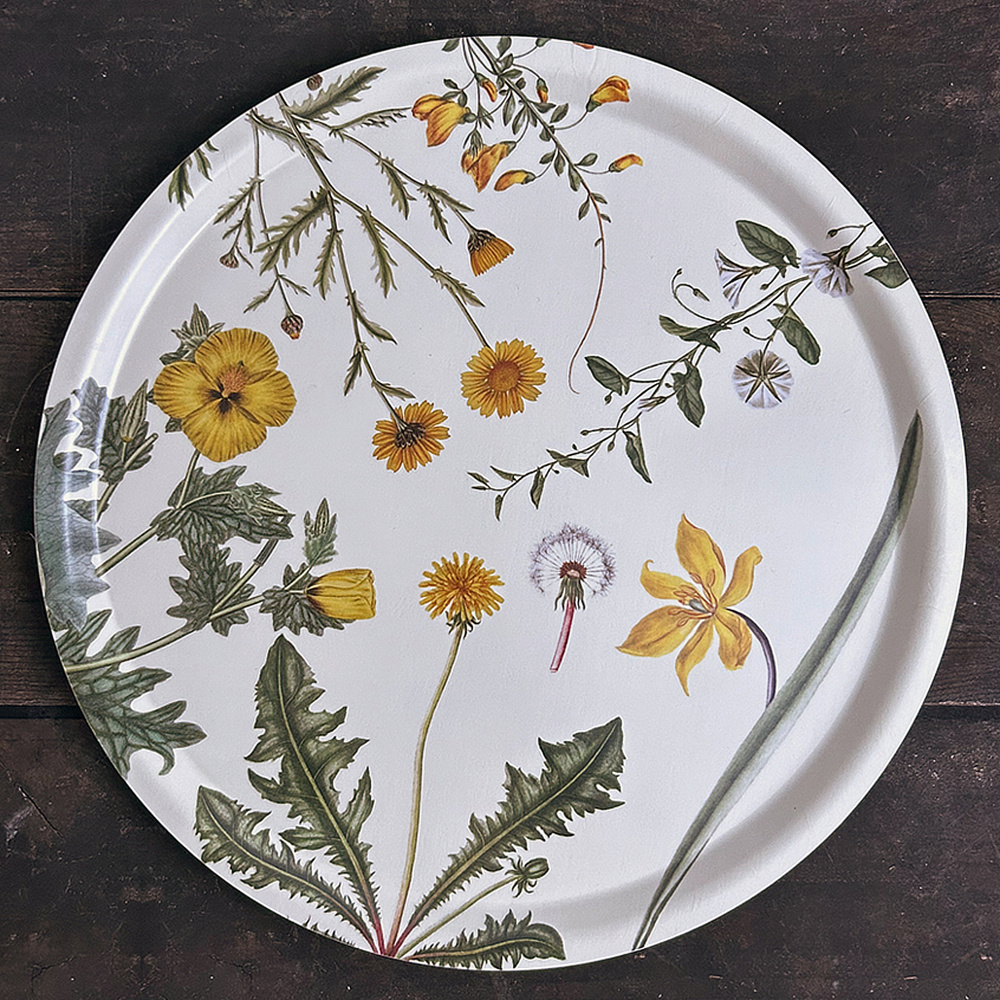 Plateau Flora Danica, Ø38 - Fleurs jaunes