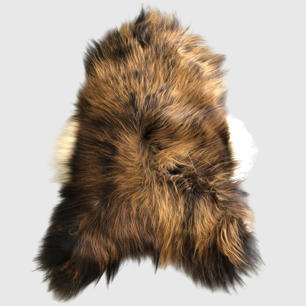 SoftSheep IJslands schapenvacht - Zwart/bruin, lang haar - Afbeelding 2