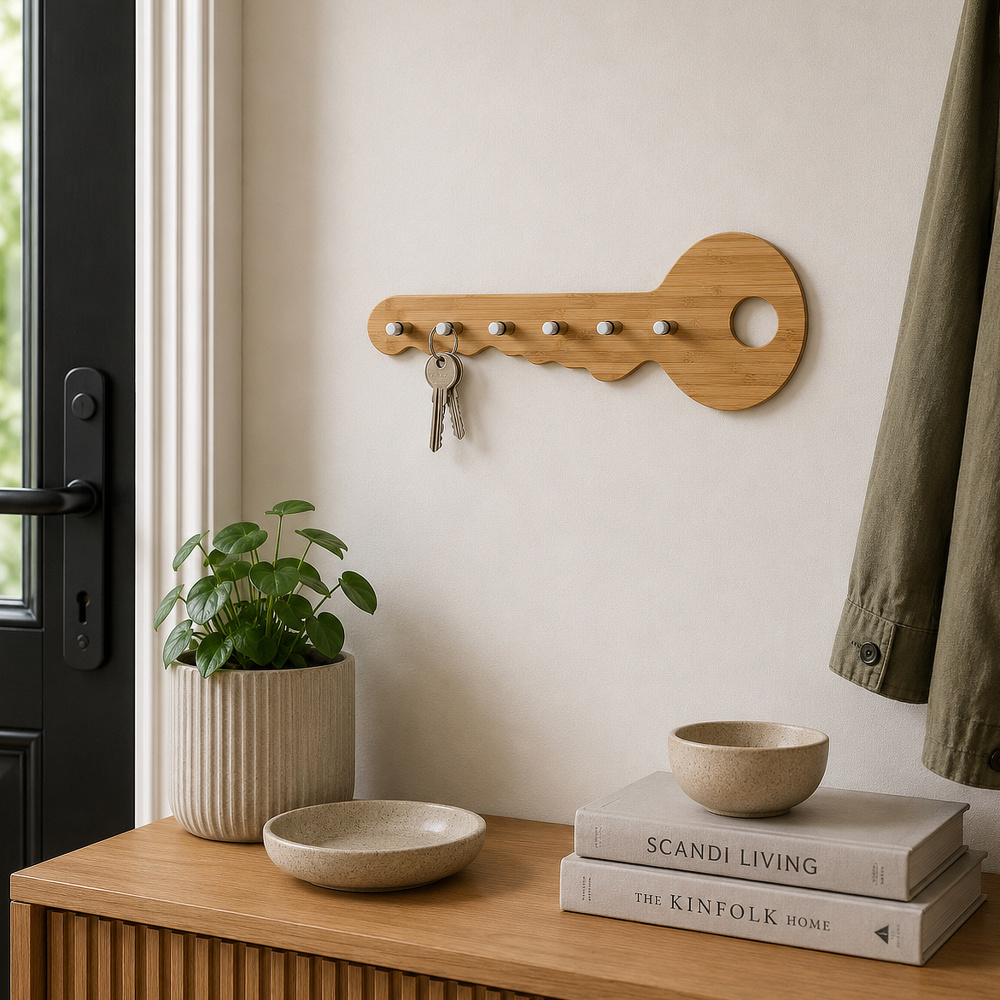 Zeller bamboo key holder - Image 3