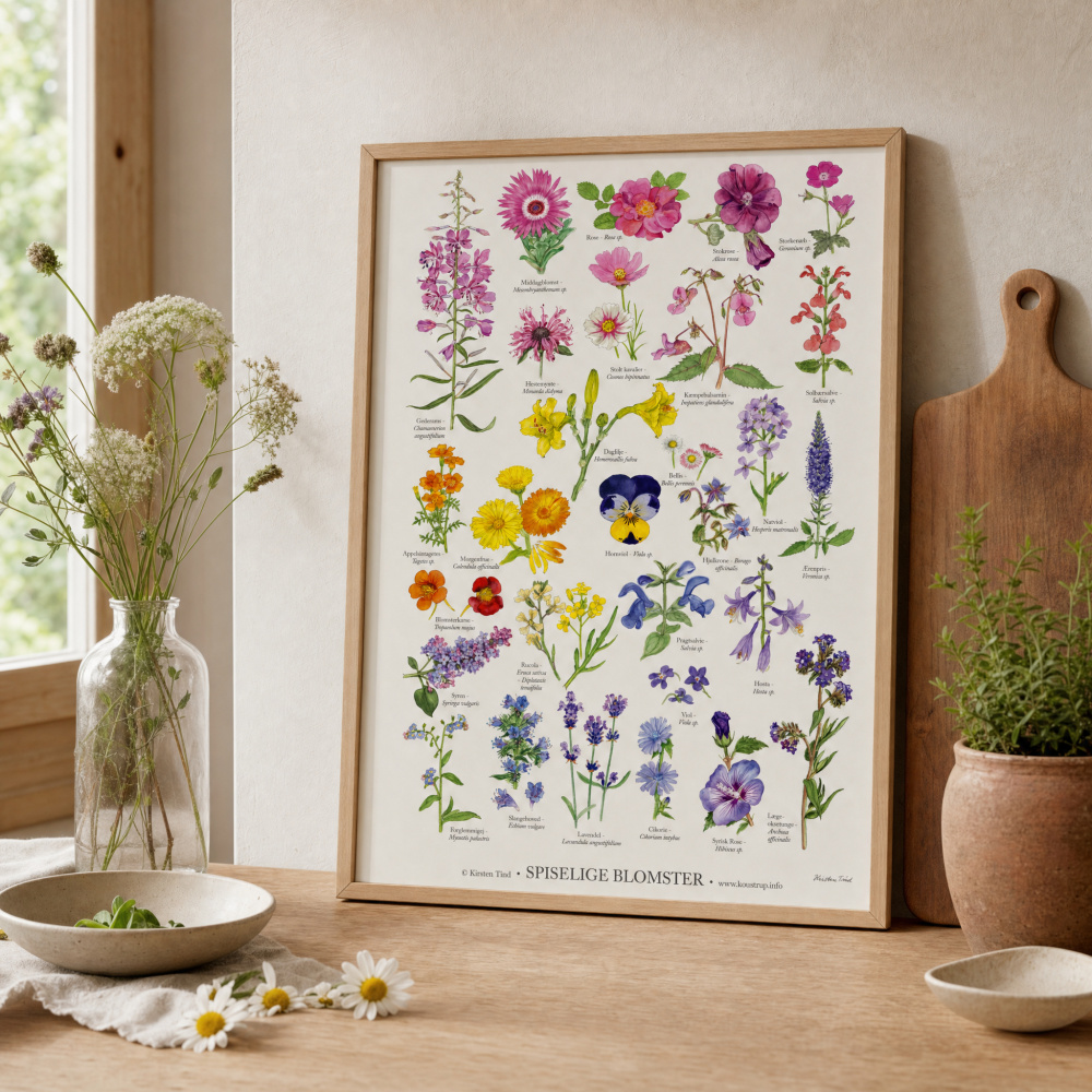 Koustrup & Co. affisch med ätbara blommor - A2 - Bild 2