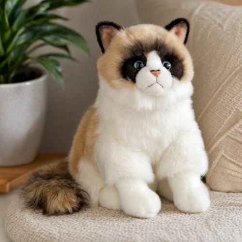 Living Nature Plüschtier - Ragdoll-Katze, 25 cm