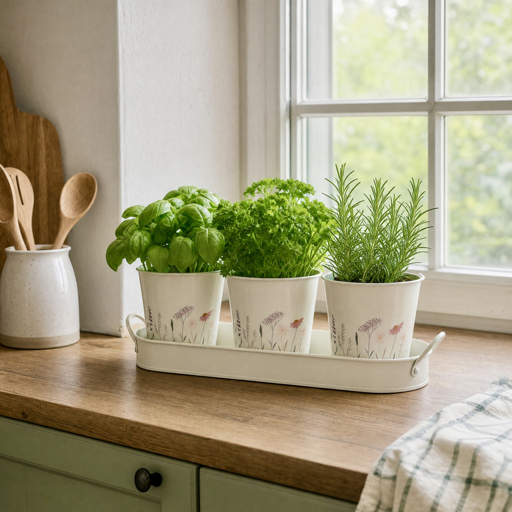 Zeller Blumentopf-Set mit Blumen - Bild 2