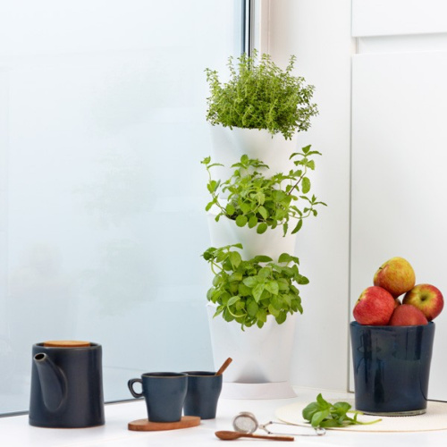 Minigarden Corner växtvägg - vit