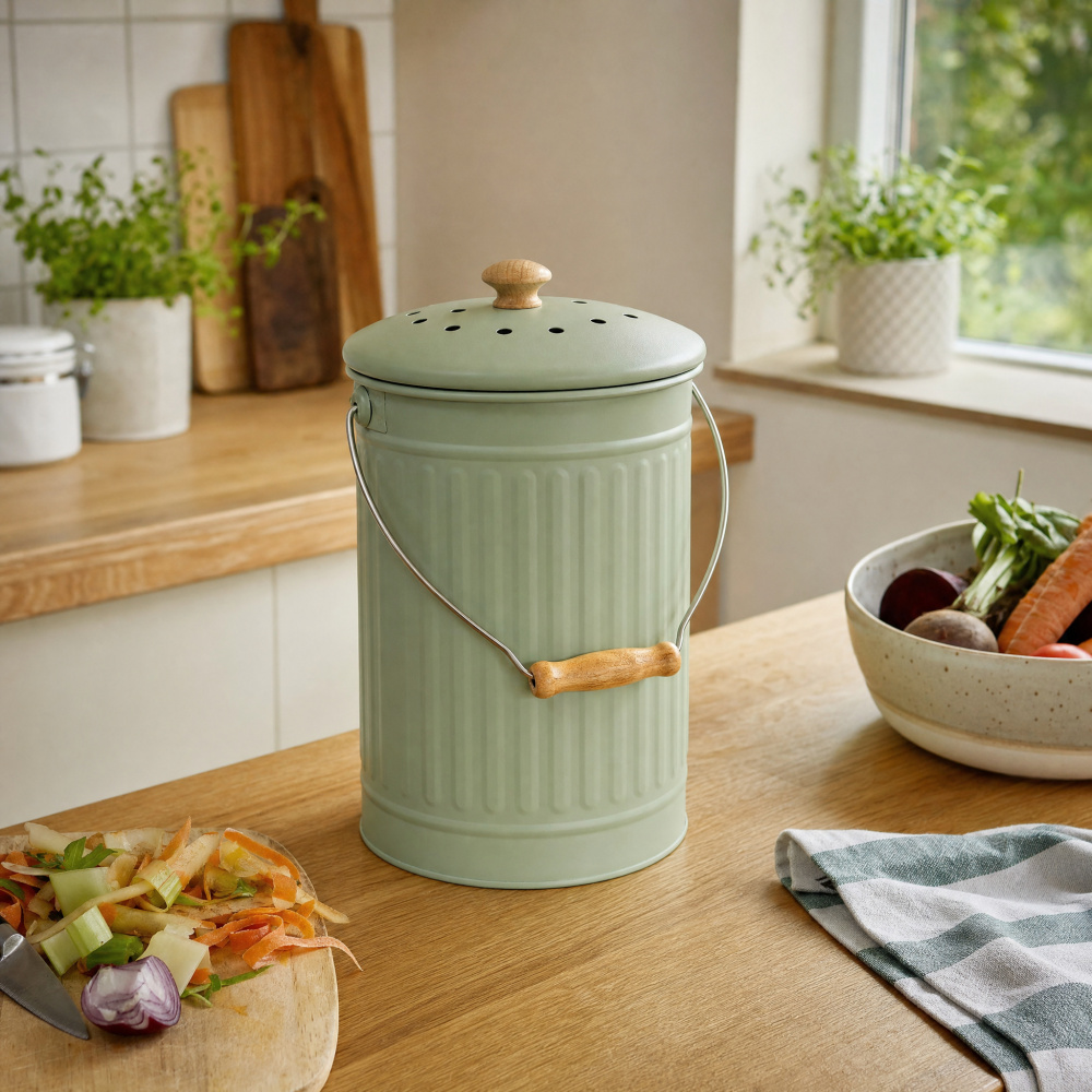 Eddingtons compostemmer met koolstoffilter - 7 L, groen - Afbeelding 3