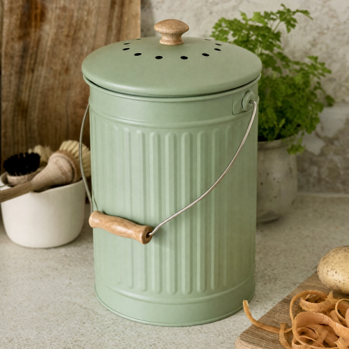 Eddingtons compostemmer met koolstoffilter - 7 L, groen