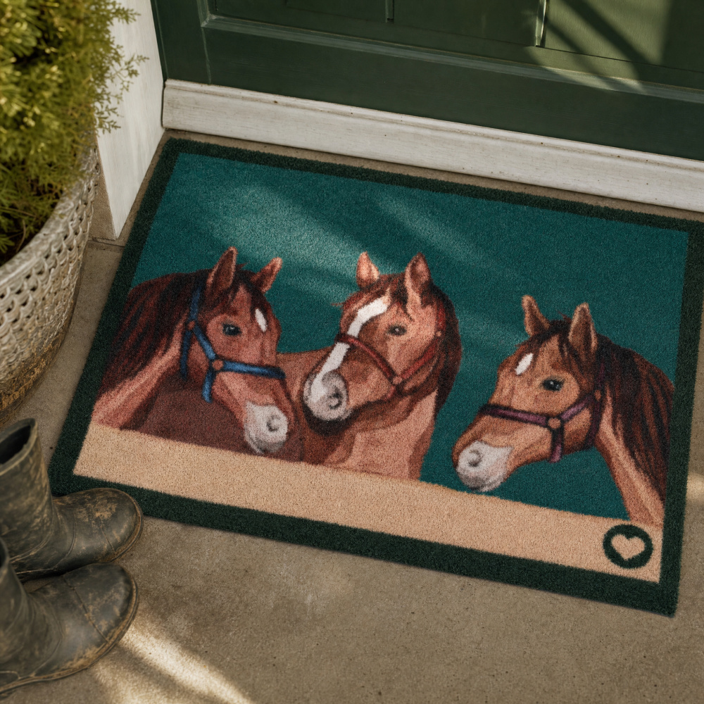 Hug Rug Eco Doormat, 65x85 - Stable Horses - Image 5