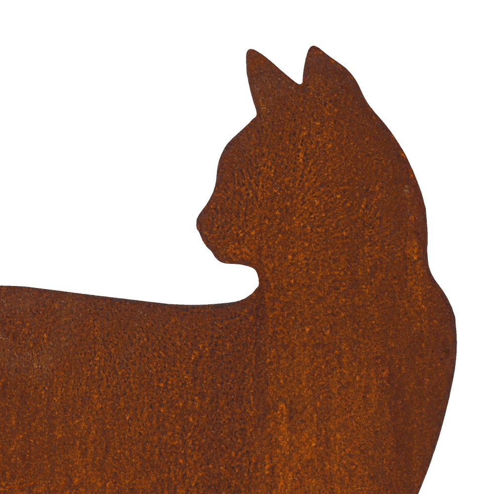 Danas Eisenfigur - Katze mit Schmetterling auf dem Schwanz - Bild 4