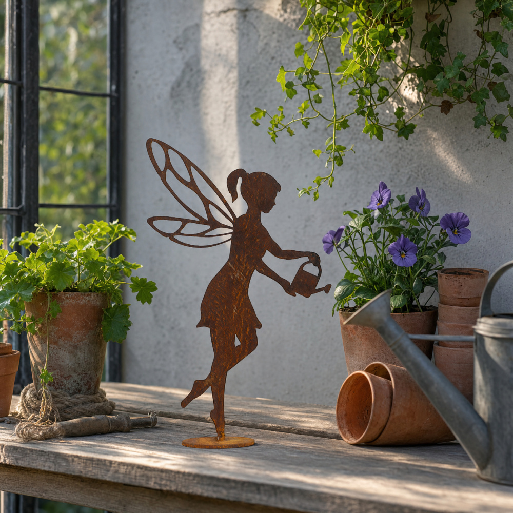 Figurine en fer de Dana - Fée à l’arrosoir - Image 3