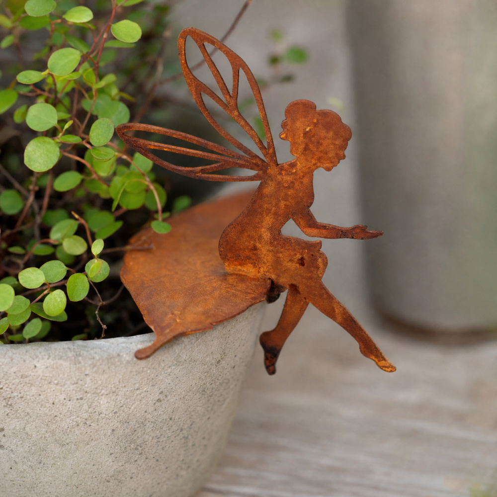Danas ijzeren figuur - Fee zittend op blad - Afbeelding 3