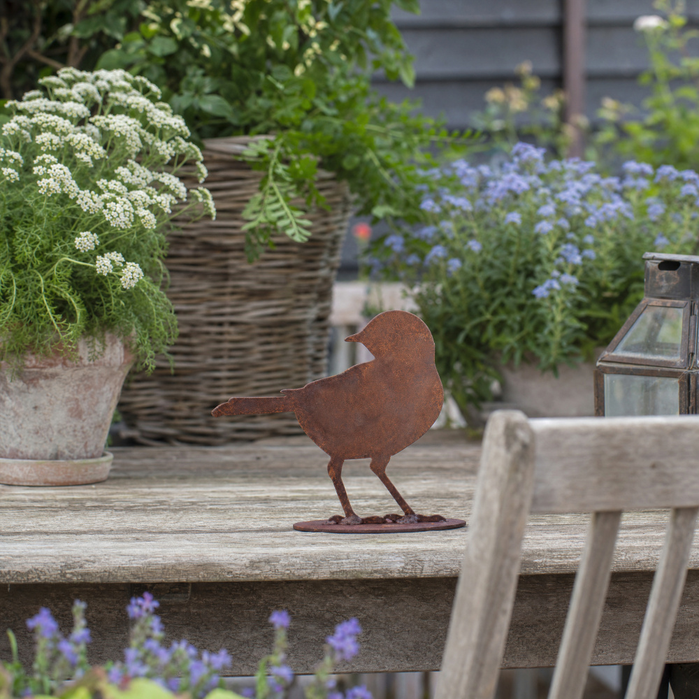 Danas Eisenfigur - zurückblickende Amsel - Bild 4