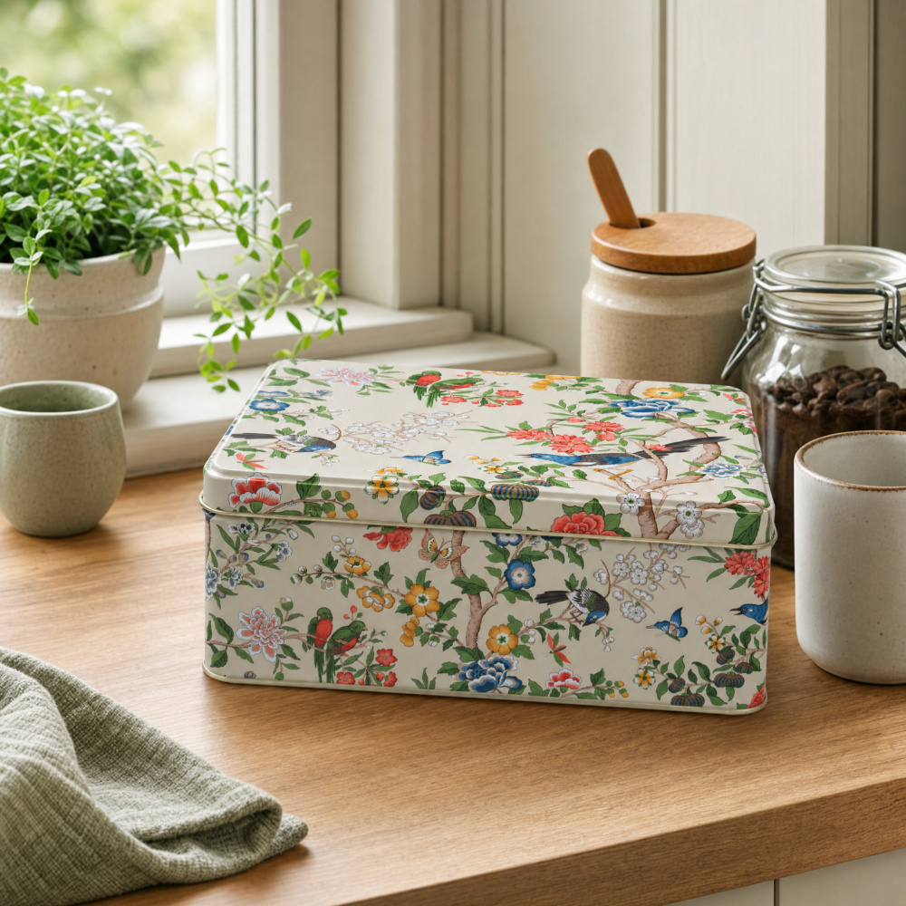 Elite Tins opbevaringsdåse - Chinoiserie fugle - Billede 3