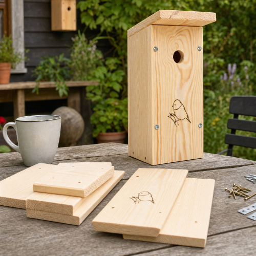 MKW doe-het-zelf vogelhuisje van hout