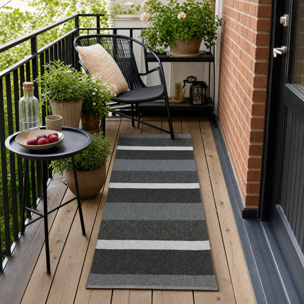 Horredsmattan Outdoor-Teppich - Block Graphit, 70x200 - Bild 2