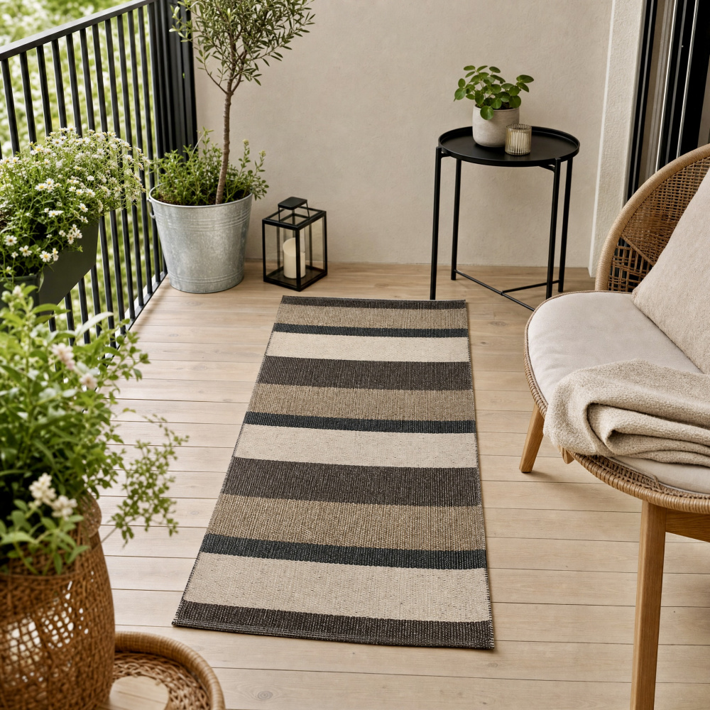 Horredsmattan Outdoor-Teppich - Block braun, 70x200 - Bild 2