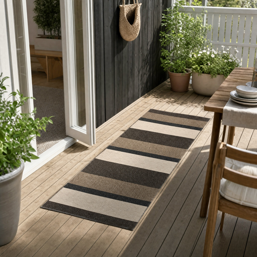 Horredsmattan Outdoor-Teppich - Block braun, 70x200 - Bild 3
