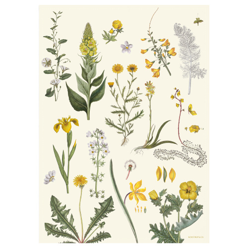 Koustrup & Co. Bio-Geschirrtuch - Gelbe Blumen