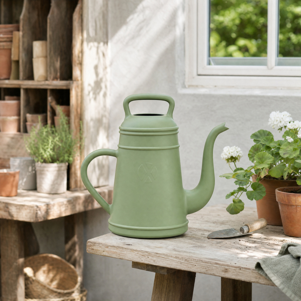 Xala Lungo Watering Can, 8 L - Old Green - Image 3