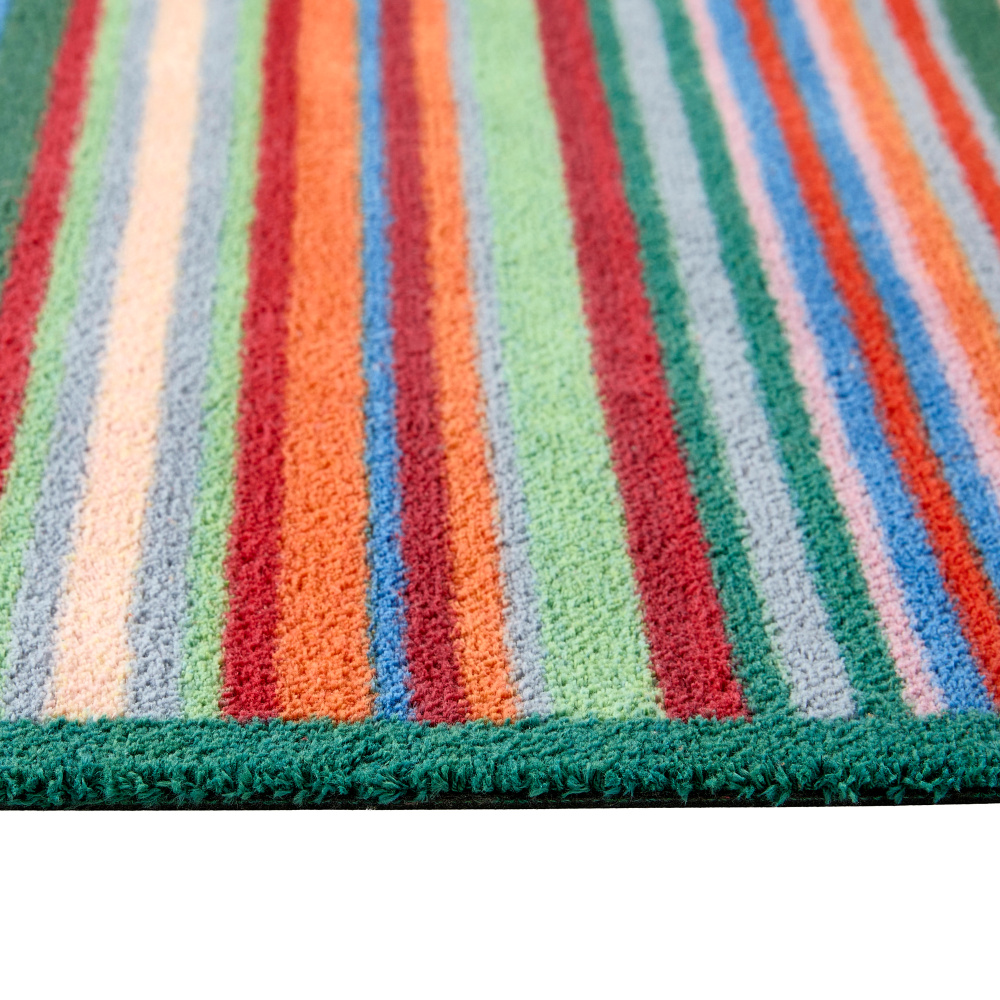 Hug Rug Eco Doormat, 65x85 - Green Stripes - Image 4