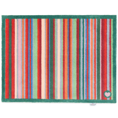 Hug Rug Öko-Fußmatte, 65x85 - grüne Streifen