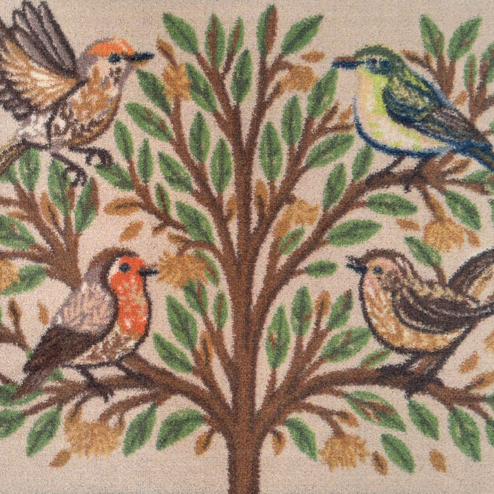 Hug Rug Eco Doormat, 65x85 - Birds - Image 3