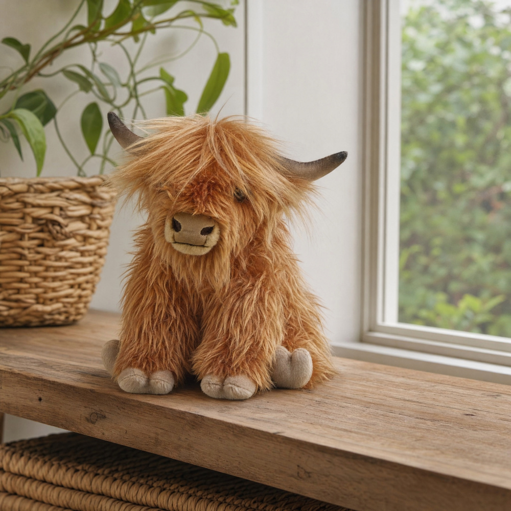 Living Nature plush toy - Highland cow, 18 cm - Image 3