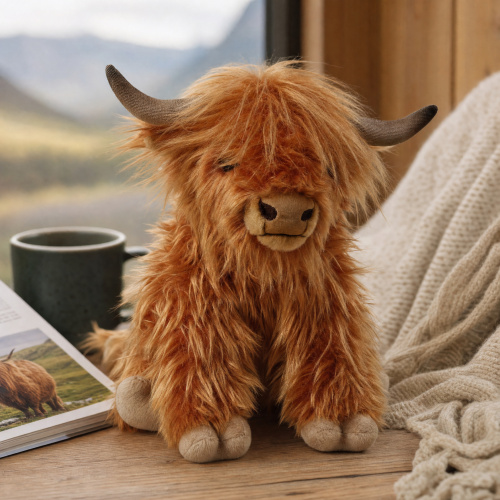 Living Nature plush toy - Highland cow, 18 cm