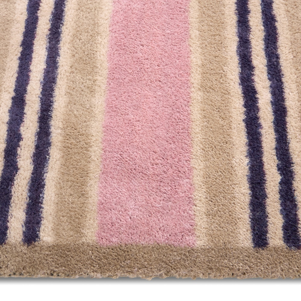 Hug Rug eco doormat, 65x85 - pink stripes - Image 3