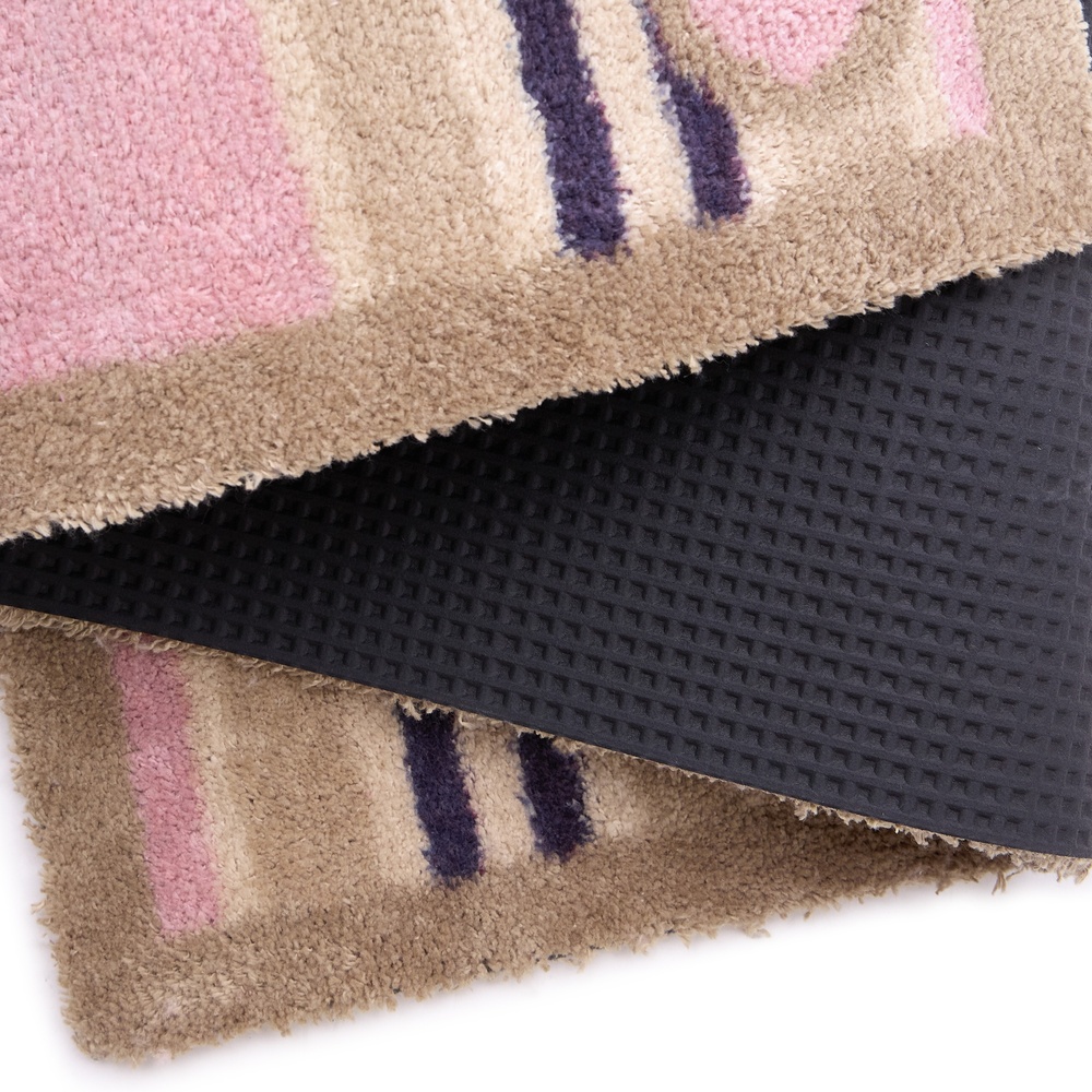Hug Rug eco doormat, 65x85 - pink stripes - Image 4