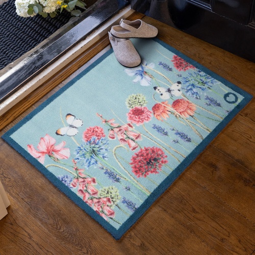 Hug Rug eco doormat, 65x85 - Butterfly Garden